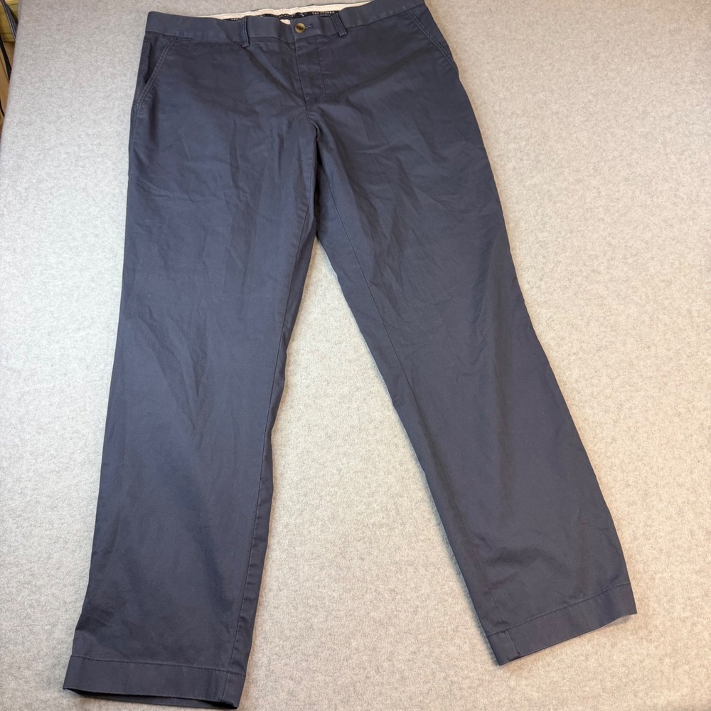 TailorByrd Collection Mens 36x30 Navy Blue Stretch Chino Pants Flamingo Logo